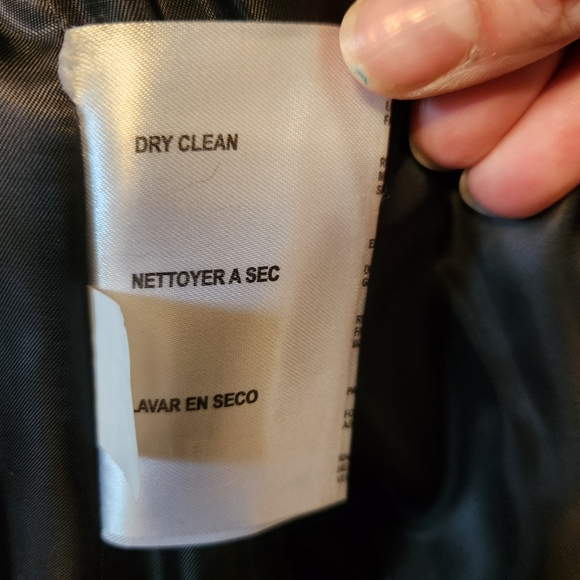 Michael Kors Women's Black Wool and Faux Leather Coat, Size: 8 - Picture 5 of 10